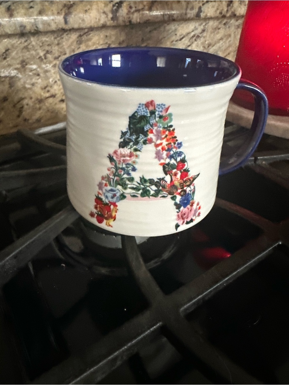 Anthropologie Coffee Mug Nathalie Lete Initial Monogram A